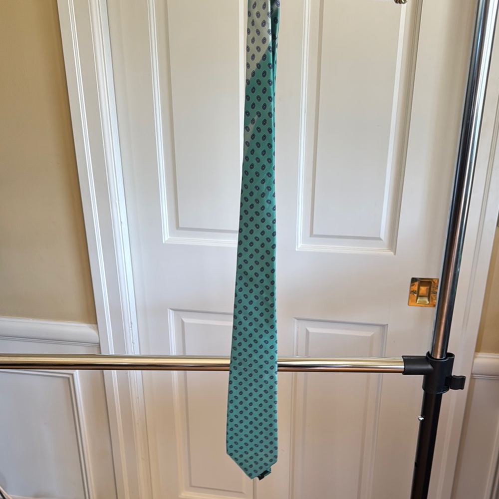 Nordstrom Green Geometric Silk Tie